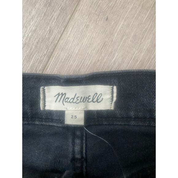 Madewell High Rise Button‎ Fly Black Denim Short 3” Size 25 - Picture 2 of 4